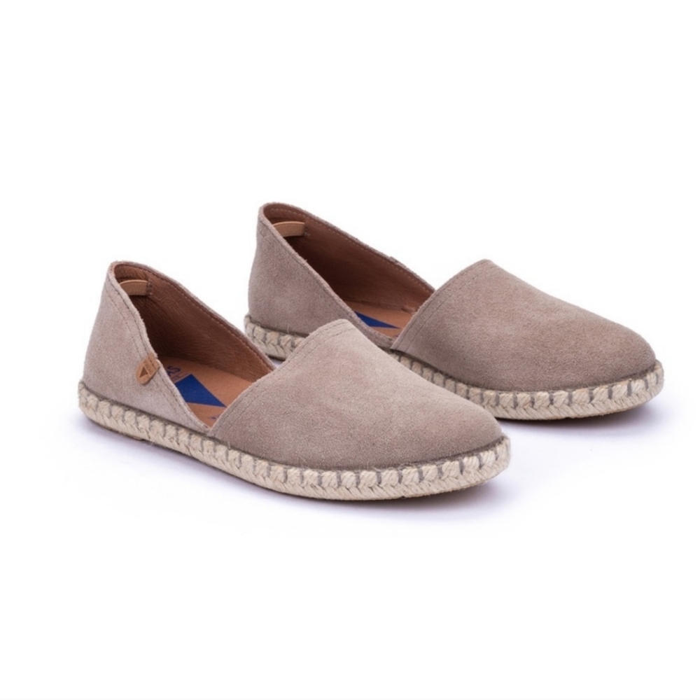 VERBENAS Carmen leather gray flat shoes size 7